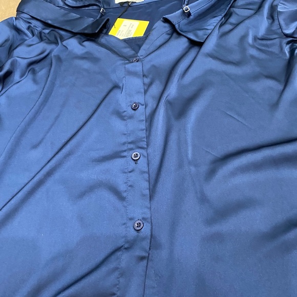 E.Ssue Satin Off The Shoulder Blouse Women size S - Picture 3 of 7